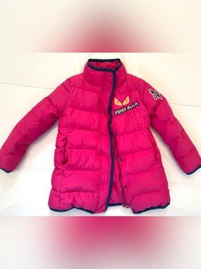 Fendi Kids girl Pink Puffer Jacket size 6A
